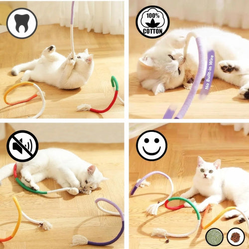 12PCS Catnip Toys for Kittens Indoor Cat Rope Chew Stick Interactive Play Set for Cats
